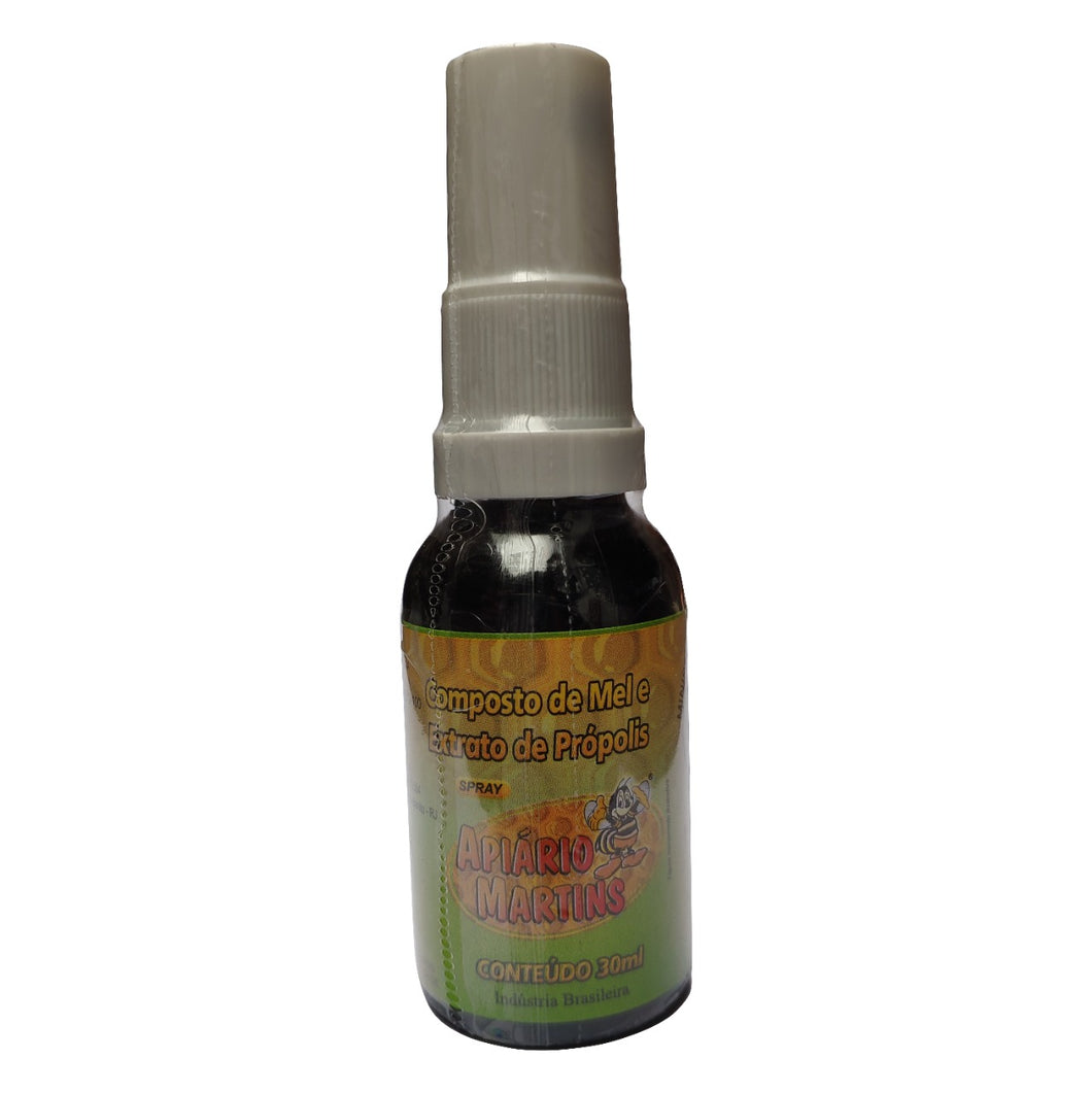 Spray de Mel e Extrato de Própolis 30ml Apiário Martins